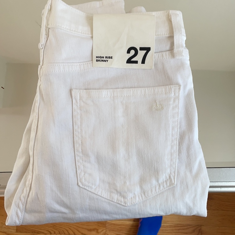NWT Rag and Bone High Rise Skinny Jeans White